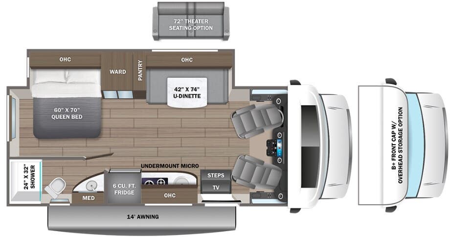View 2024 Entegra Coach Qwest 24L (USA) complete specs and manufacturer brochures