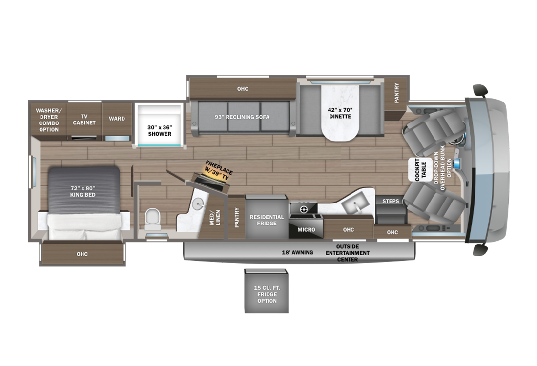 View 2024 Entegra Coach Vision XL 34B complete specs and manufacturer brochures