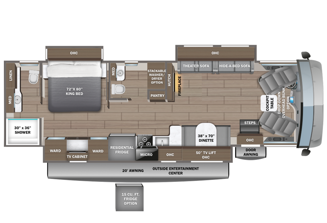 View 2024 Entegra Coach Vision XL 36C complete specs and manufacturer brochures