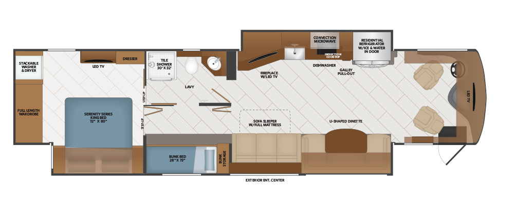 View 2024 Fleetwood Discovery LXE 40G complete specs and manufacturer brochures