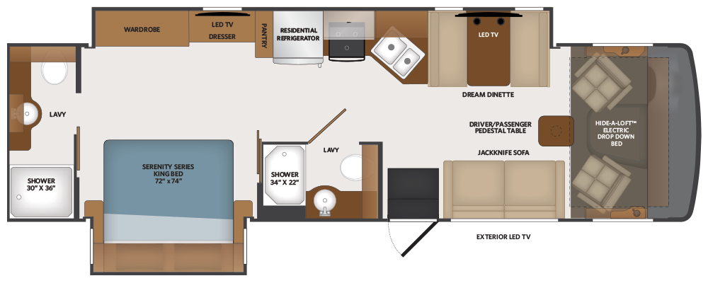 View 2024 Fleetwood Flex 32S complete specs and manufacturer brochures