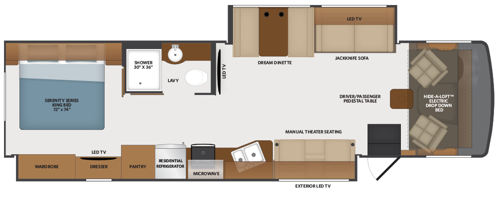 View 2024 Fleetwood Flex 35R complete specs and manufacturer brochures