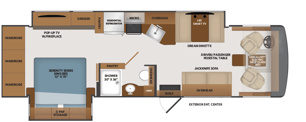 View 2024 Fleetwood Fortis 32RW complete specs and manufacturer brochures