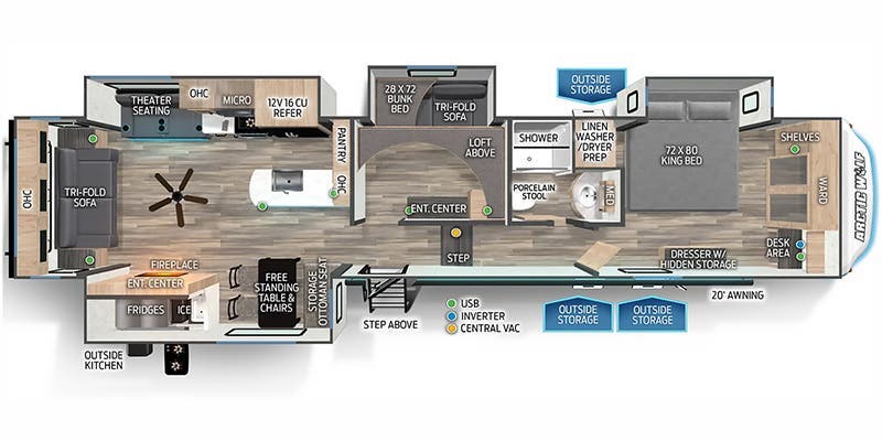 View 2024 Forest River Cherokee Arctic Wolf 3660SUITE complete specs and manufacturer brochures