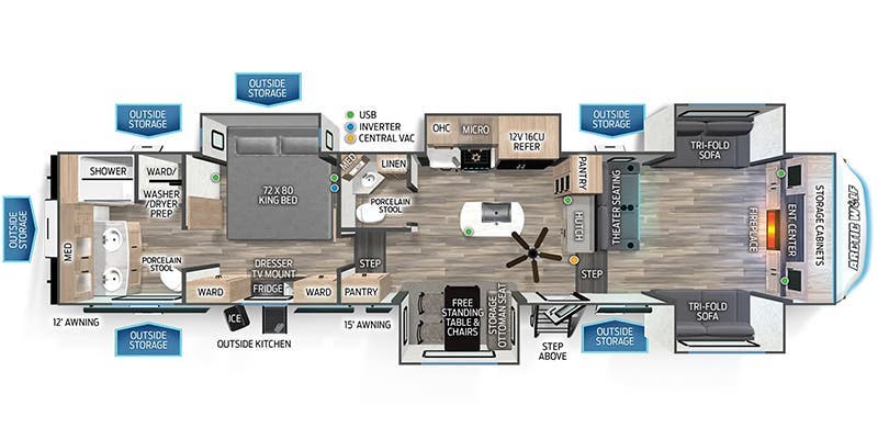 View 2024 Forest River Cherokee Arctic Wolf 3910SUITE complete specs and manufacturer brochures
