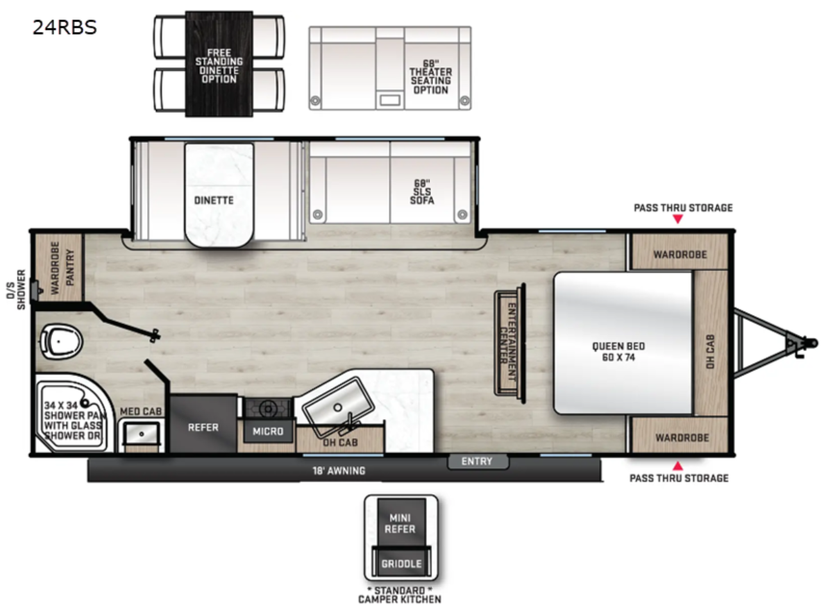 View 2024 Forest River Aurora 24RBS complete specs and manufacturer brochures
