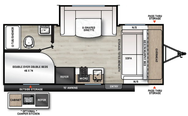 View 2024 Forest River Aurora Light 18BHS complete specs and manufacturer brochures