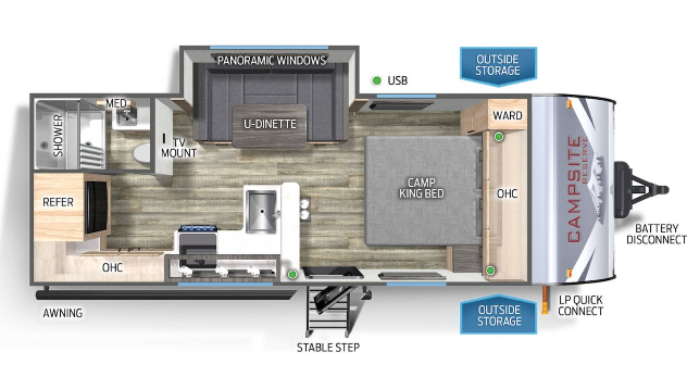 View 2024 Forest River Campsite Reserve 20AK complete specs and manufacturer brochures