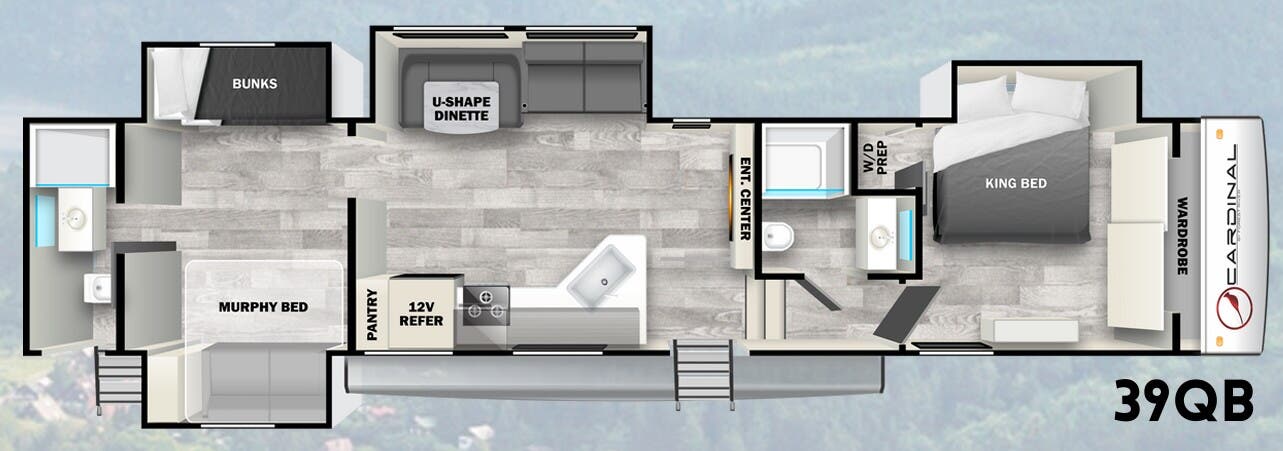 View 2024 Forest River Cardinal 39QB complete specs and manufacturer brochures