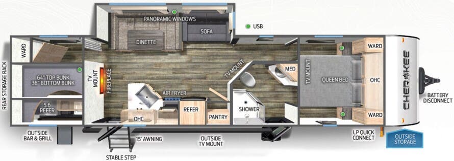 View 2024 Forest River Cherokee 294GEBG complete specs and manufacturer brochures