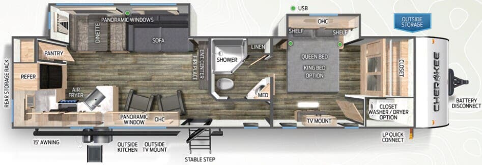 View 2024 Forest River Cherokee 304RK complete specs and manufacturer brochures
