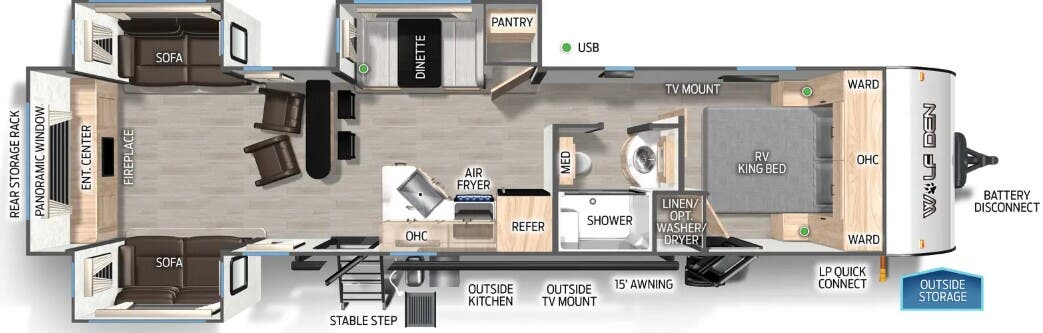 View 2024 Forest River Cherokee Wolf Den Black Label 306MMBL complete specs and manufacturer brochures