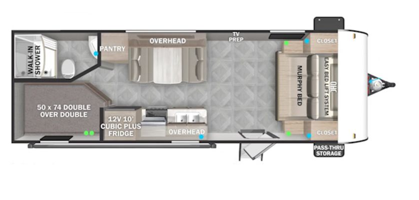 View 2024 Forest River EVO Lite 2260BHX complete specs and manufacturer brochures