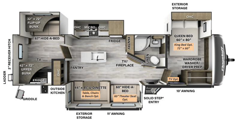 View 2024 Forest River Flagstaff Classic 832BWS complete specs and manufacturer brochures