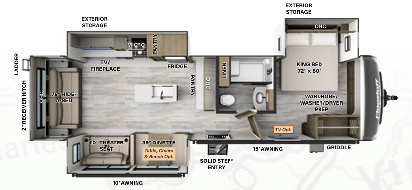 View 2024 Forest River Flagstaff Classic 832IKRL complete specs and manufacturer brochures