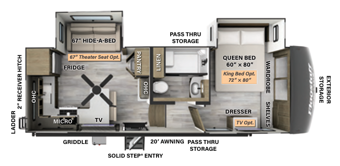 View 2024 Forest River Flagstaff Classic F281RK complete specs and manufacturer brochures