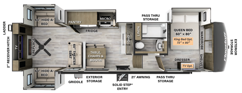View 2024 Forest River Flagstaff Classic F375RL complete specs and manufacturer brochures