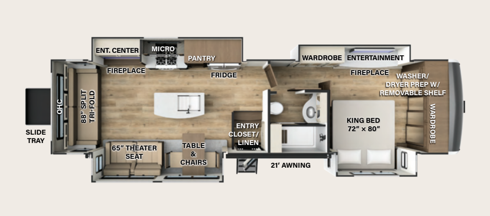 View 2024 Forest River Flagstaff Elite Estate F399RL complete specs and manufacturer brochures