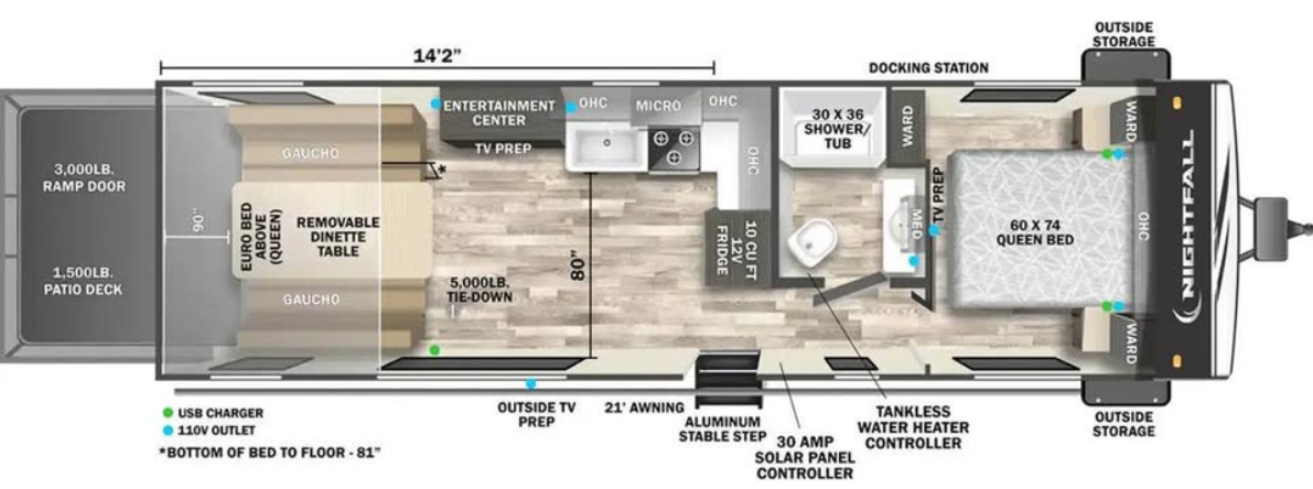 View 2024 Forest River Nightfall 27N complete specs and manufacturer brochures