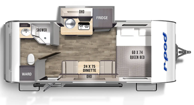 View 2024 Forest River R-Pod RP-180C complete specs and manufacturer brochures