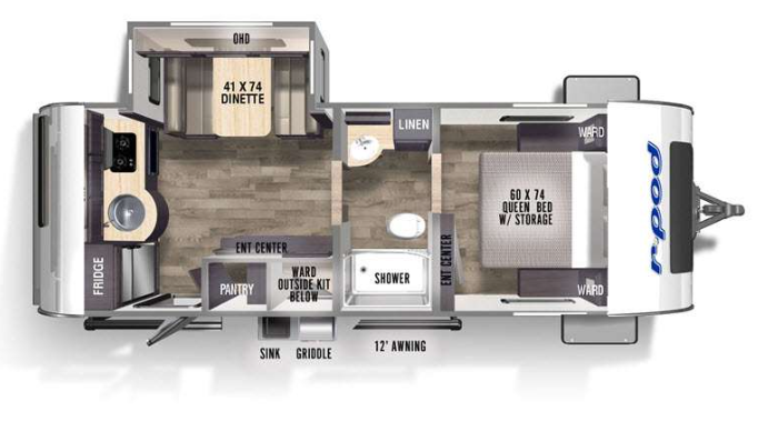 View 2024 Forest River R-Pod RP-202 complete specs and manufacturer brochures
