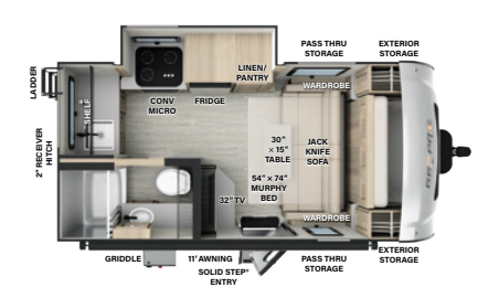 View 2024 Forest River Rockwood Geo Pro G15FBS complete specs and manufacturer brochures