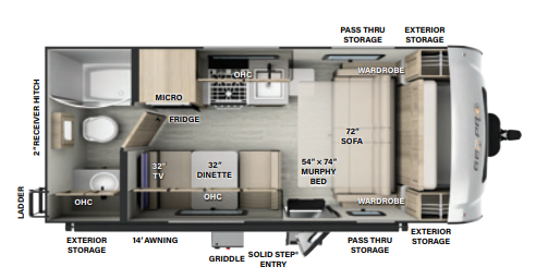 View 2024 Forest River Rockwood Geo Pro G19FD complete specs and manufacturer brochures
