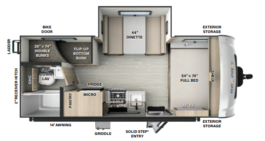 View 2024 Forest River Rockwood Geo Pro G20BHS complete specs and manufacturer brochures