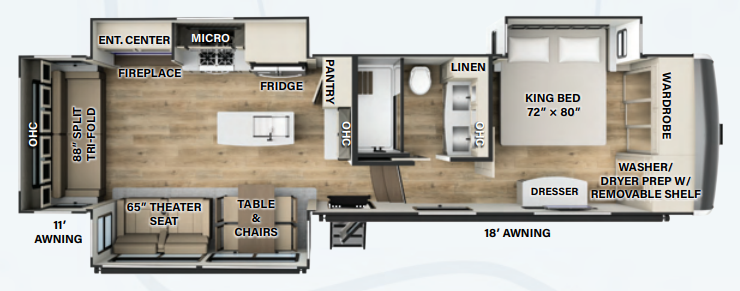 View 2024 Forest River Rockwood Luxury R329DV complete specs and manufacturer brochures