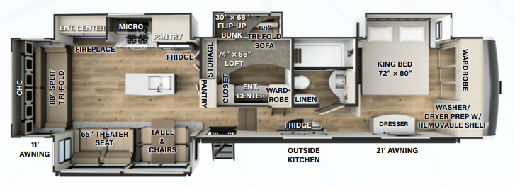 View 2024 Forest River Rockwood Luxury R379MB complete specs and manufacturer brochures