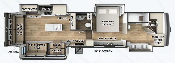 View 2024 Forest River Rockwood Luxury R383FB complete specs and manufacturer brochures
