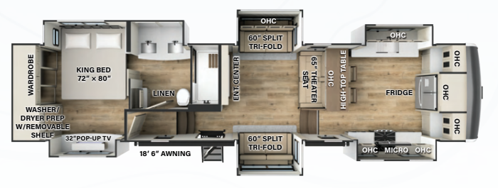 View 2024 Forest River Rockwood Luxury R388FK complete specs and manufacturer brochures