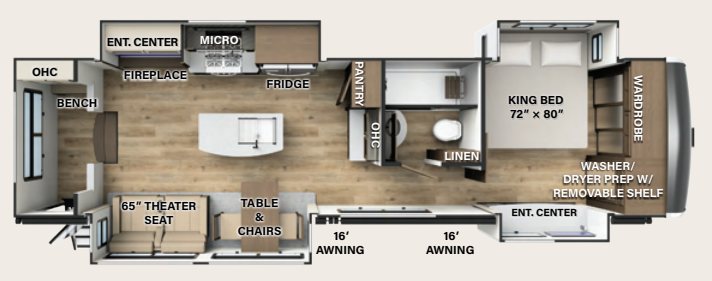 View 2024 Forest River Rockwood Luxury R391MK complete specs and manufacturer brochures