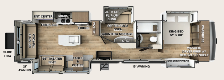 View 2024 Forest River Rockwood Luxury R392MB complete specs and manufacturer brochures