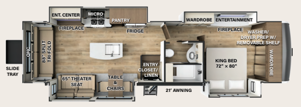View 2024 Forest River Rockwood Luxury R399RL complete specs and manufacturer brochures