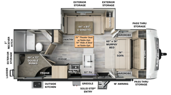 View 2024 Forest River Rockwood Mini Lite 2509S complete specs and manufacturer brochures