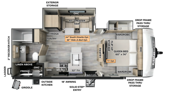 View 2024 Forest River Rockwood Mini Lite 2513S complete specs and manufacturer brochures