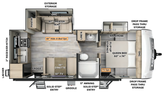 View 2024 Forest River Rockwood Mini Lite 2515S complete specs and manufacturer brochures