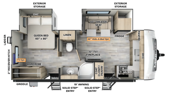 View 2024 Forest River Rockwood Mini Lite 2516S complete specs and manufacturer brochures