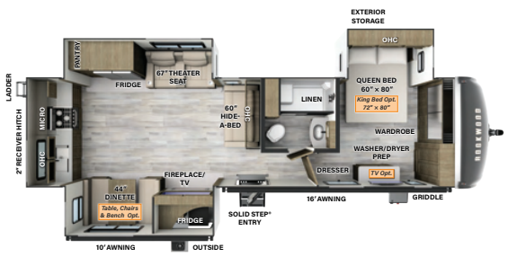 View 2024 Forest River Rockwood Signature 8332SB complete specs and manufacturer brochures