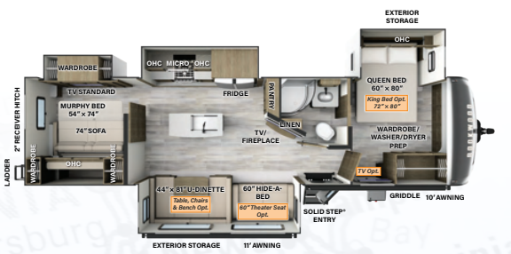 View 2024 Forest River Rockwood Signature 8338DB complete specs and manufacturer brochures