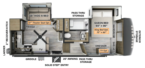 View 2024 Forest River Rockwood Signature R281RK complete specs and manufacturer brochures