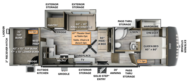 View 2024 Forest River Rockwood Signature R374BH complete specs and manufacturer brochures