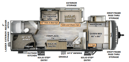 View 2024 Forest River Rockwood Ultra Lite 2706WS complete specs and manufacturer brochures