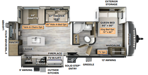 View 2024 Forest River Rockwood Ultra Lite 2720IK complete specs and manufacturer brochures