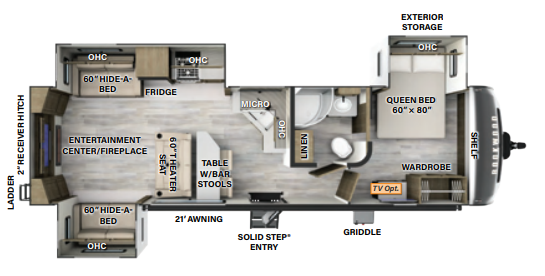 View 2024 Forest River Rockwood Ultra Lite 2908RL complete specs and manufacturer brochures