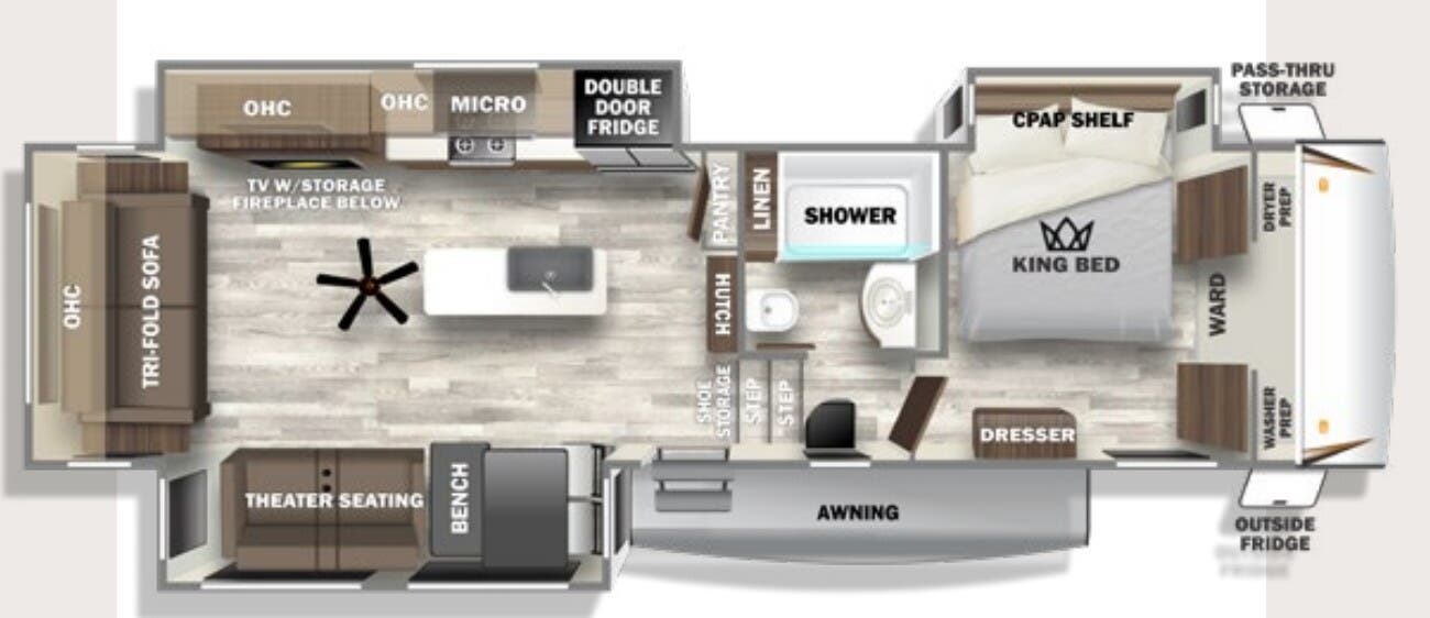 View 2024 Forest River Sabre 32GKS complete specs and manufacturer brochures