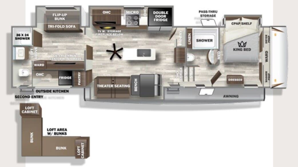 View 2024 Forest River Sabre 38DBL complete specs and manufacturer brochures