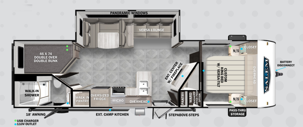 View 2024 Forest River Salem 26DBUD complete specs and manufacturer brochures