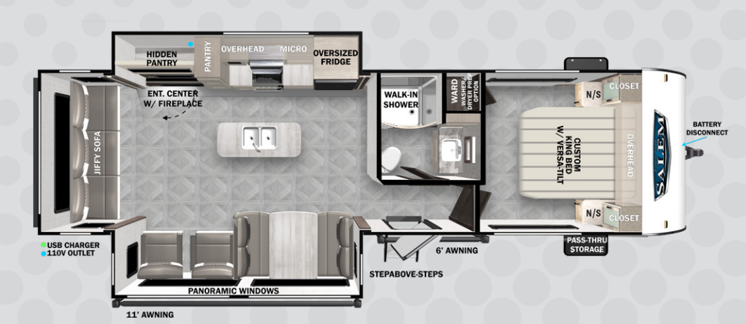View 2024 Forest River Salem 27RE complete specs and manufacturer brochures